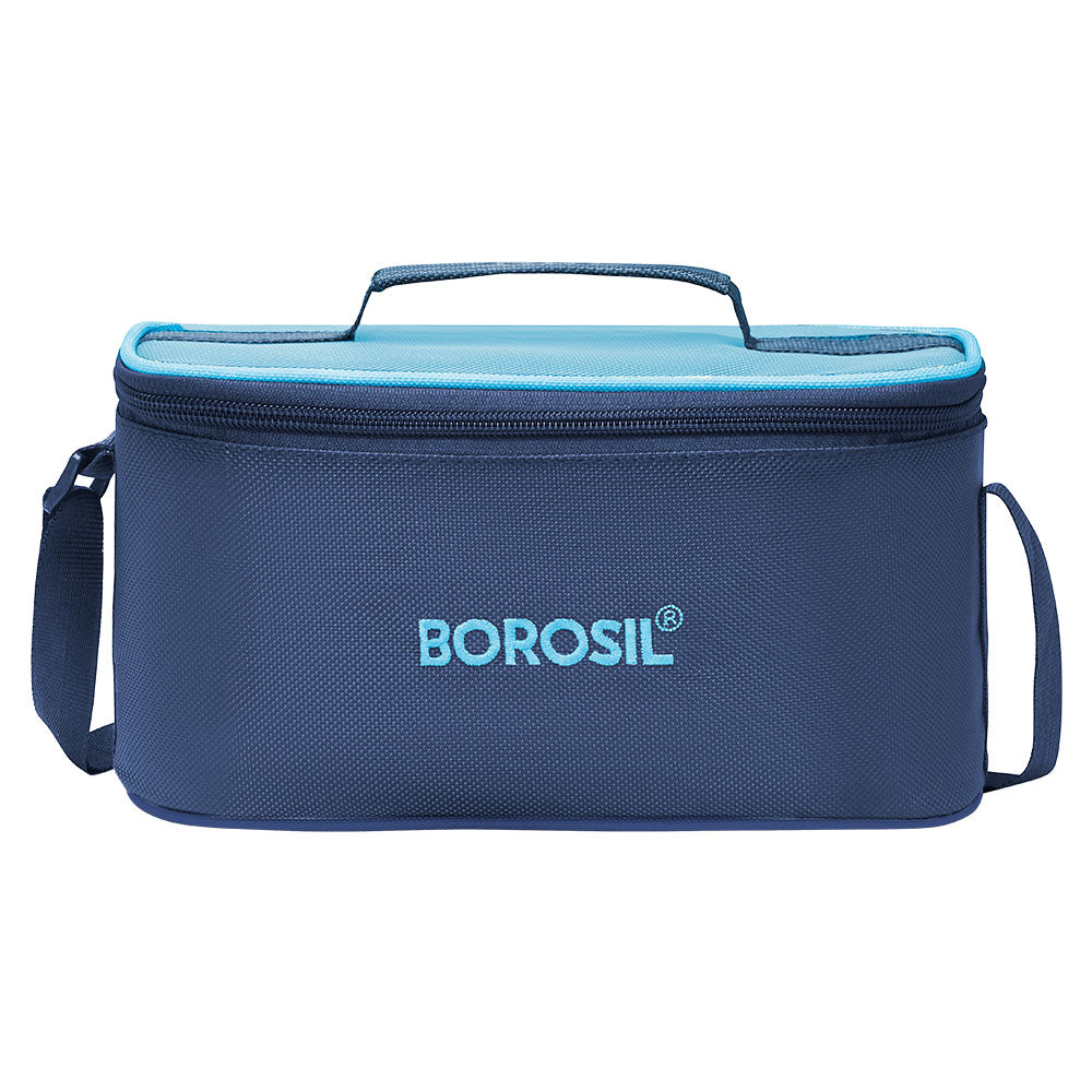 Borosil Alfa Blue Lunch Bag, Universal (Only Bag)