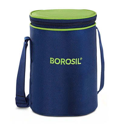 Borosil Alfa Green Lunch Bag, Round (Only Bag)