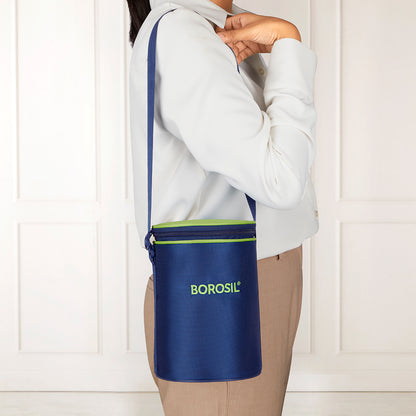 Borosil Alfa Green Lunch Bag, Round (Only Bag)