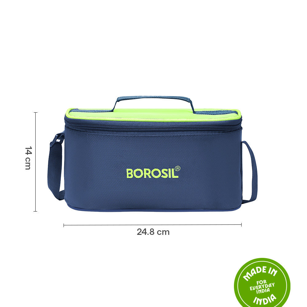 Borosil Alfa Green Lunch Bag, Universal (Only Bag)