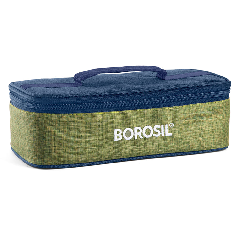 Borosil Ace Flat Lunch Bag, Square