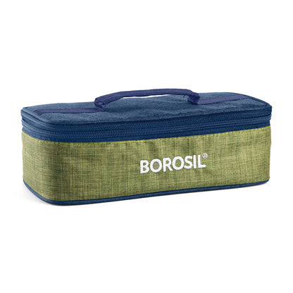 Borosil Ace Flat Lunch Bag, Square For Set of 2 - (320 ml)