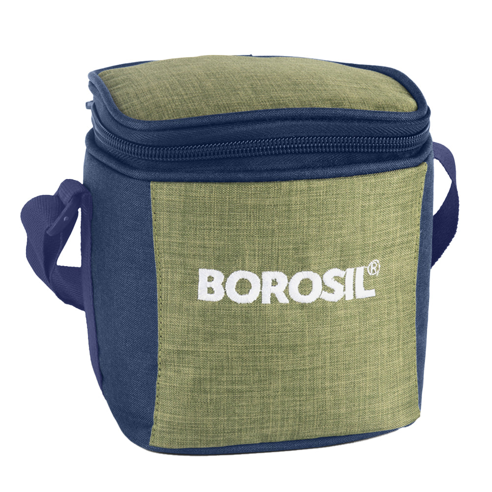 Borosil Ace Tall Lunch Bag, Square For Set of 2 - (320 ml)