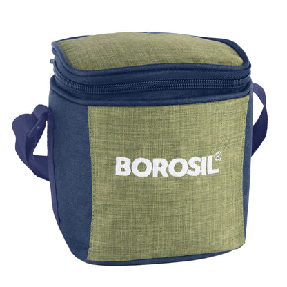Borosil Ace Tall Lunch Bag, Square For Set of 2 - (320 ml)