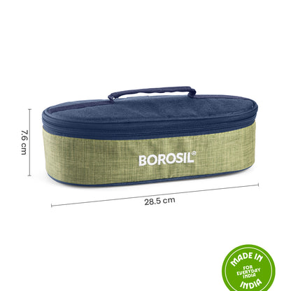 Borosil Ace Flat Lunch Bag, Round For Set of 2 - (400 ml)