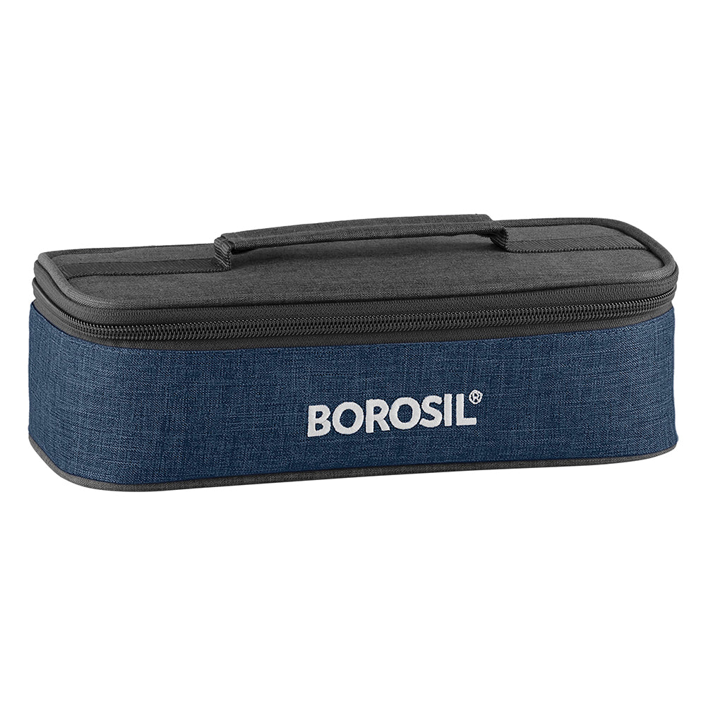 Borosil Elite Flat Lunch Bag, Square