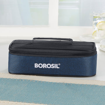 Borosil Elite Flat Lunch Bag, Square