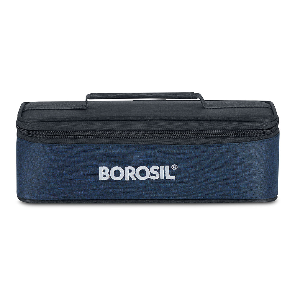 Borosil Elite Flat Lunch Bag, Square For Set of 2 - (320 ml)