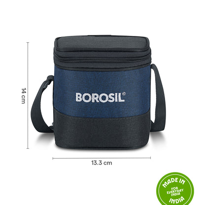 Borosil Elite Tall Lunch Bag, Square For Set of 2 - (320 ml)