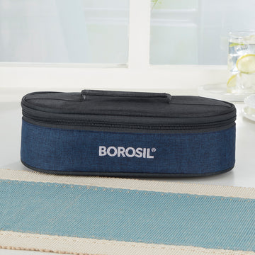 Borosil Elite Flat Lunch Bag, Round