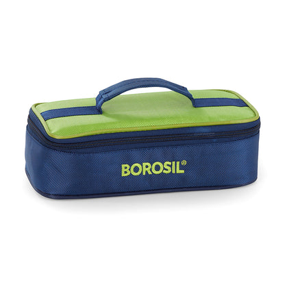 Borosil Alfa Green Flat Lunch Bag, Square (Only Bag)
