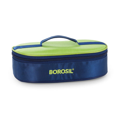 Borosil Alfa Green Flat Lunch Bag, Round (Only Bag)