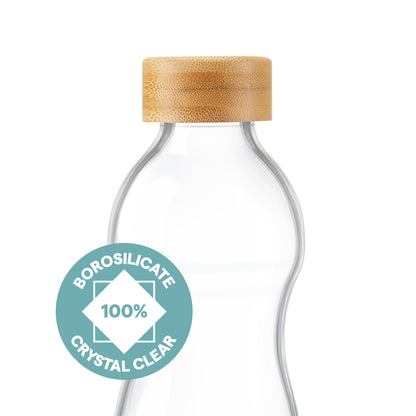Curve Glass Bottle with Bamboo Lid