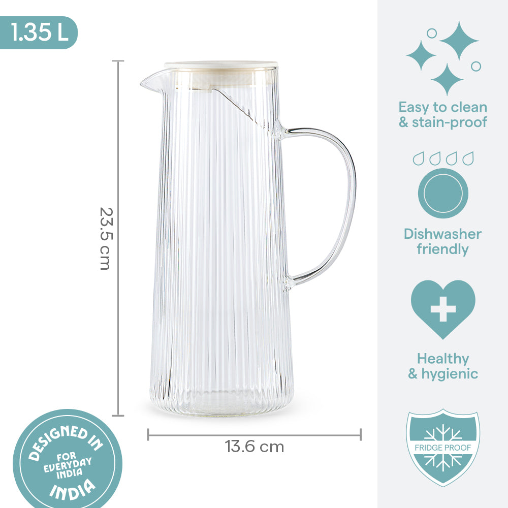 Breeze Glass Jug with Strainer in Lid