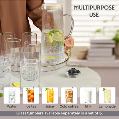 Breeze Glass Jug with Strainer in Lid