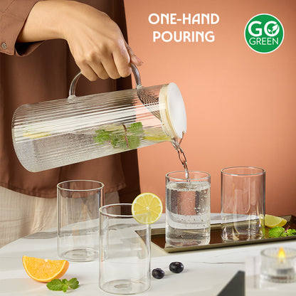Breeze Glass Jug with Strainer in Lid