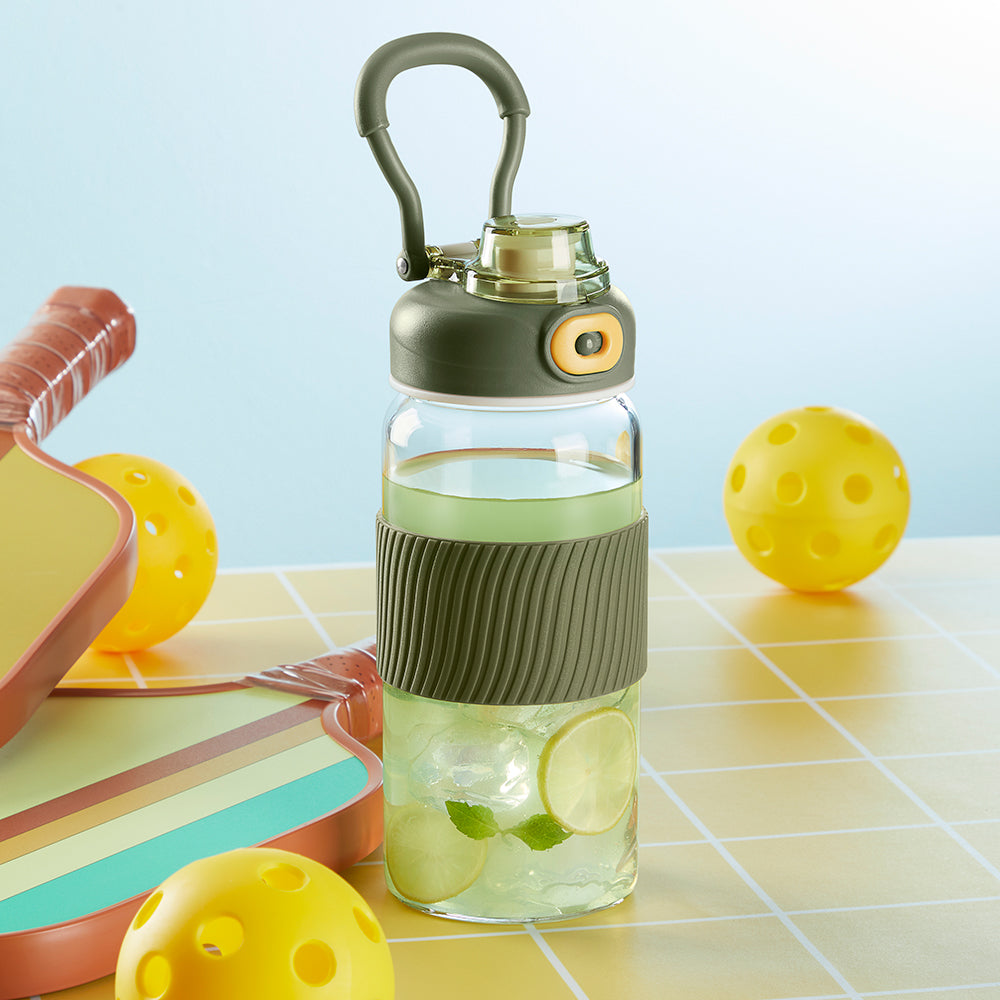 Poppy Glass Bottle, Green