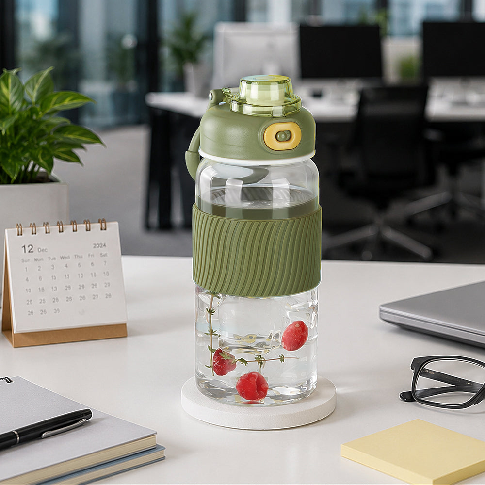 Poppy Glass Bottle, Green