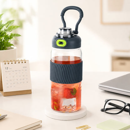 Poppy Glass Bottle, Grey
