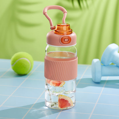 Poppy Glass Bottle, Pink