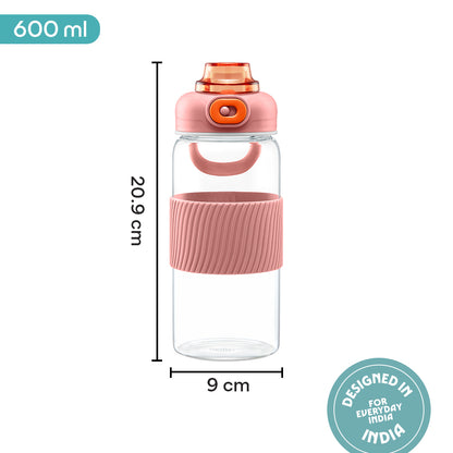 Poppy Glass Bottle, Pink