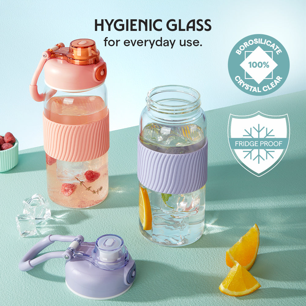 Poppy Glass Bottle, Pink