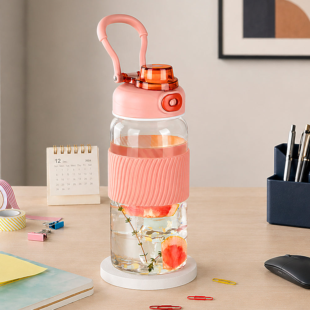 Poppy Glass Bottle, Pink