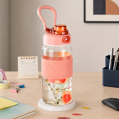 Poppy Glass Bottle, Pink