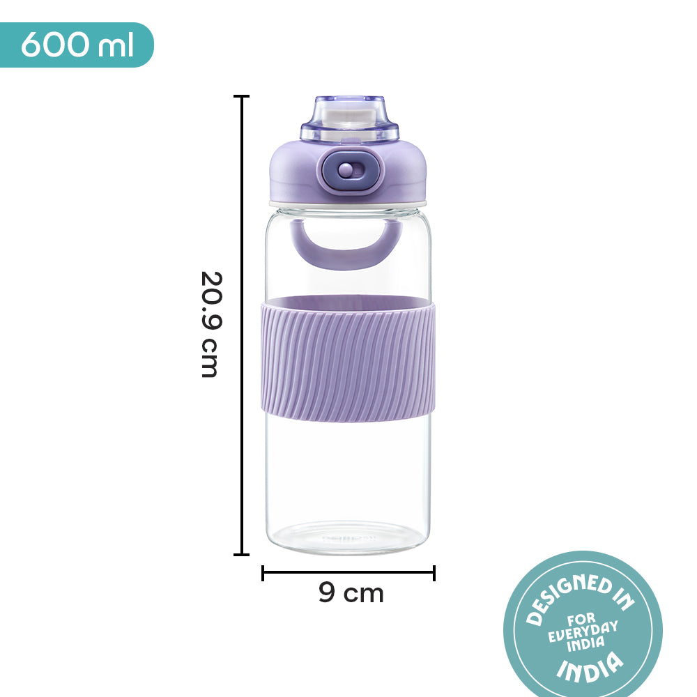 Poppy Glass Bottle, Purple