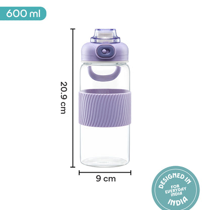 Poppy Glass Bottle, Purple