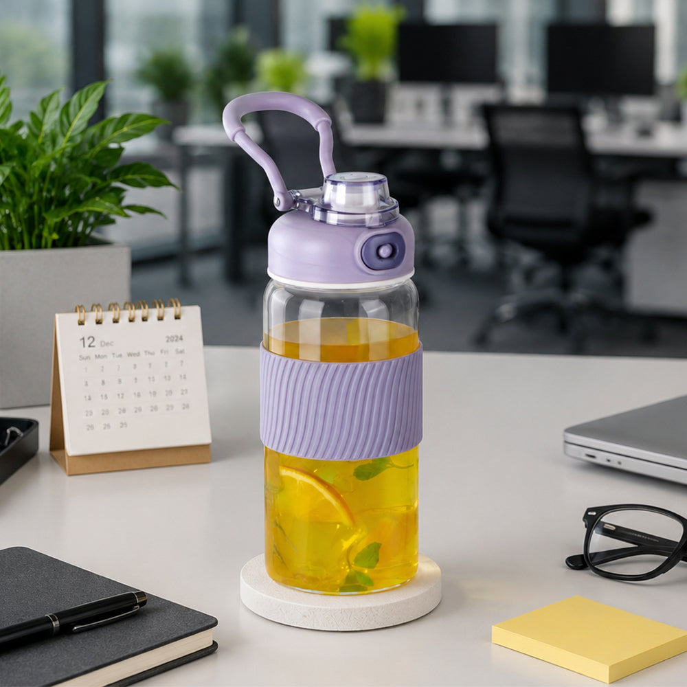 Poppy Glass Bottle, Purple