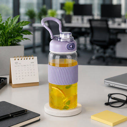 Poppy Glass Bottle, Purple