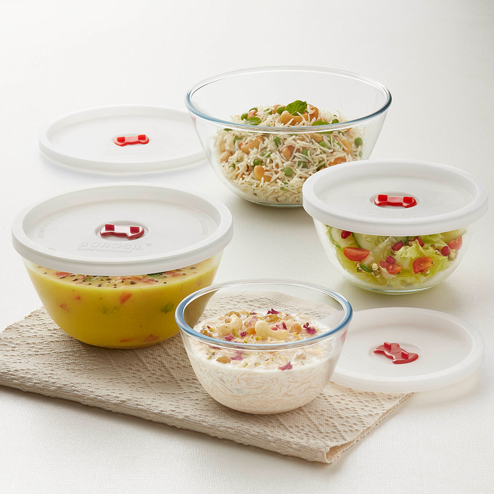 Borosil Tuff-Glass Mixing & Serving Bowl Set