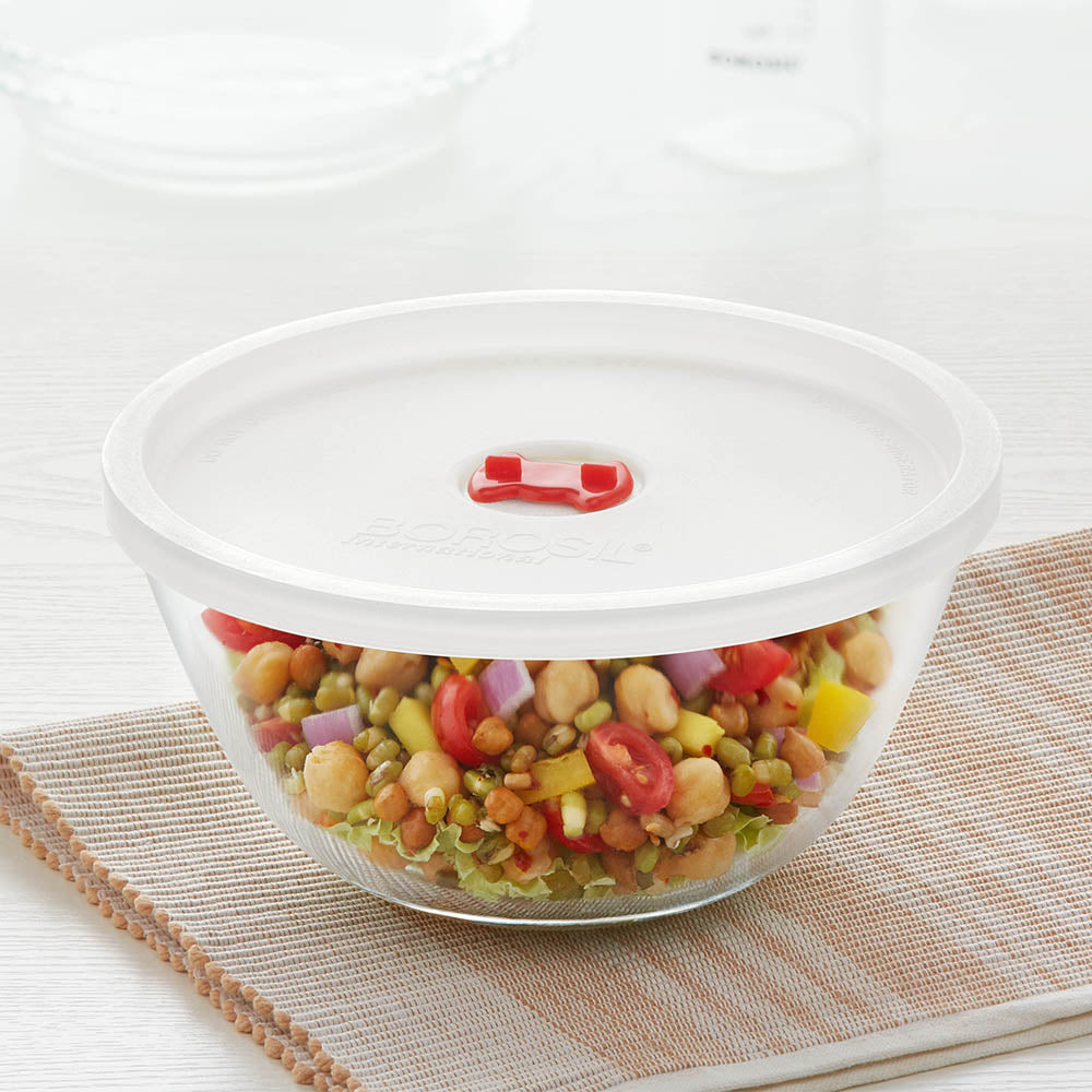 Round Tuff-Glass Mixing & Serving Bowl with Lid