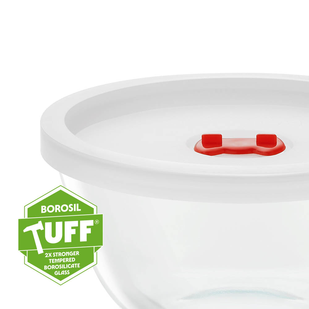 Round Tuff-Glass Mixing & Serving Bowl with Lid
