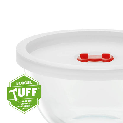 Round Tuff-Glass Mixing & Serving Bowl with Lid