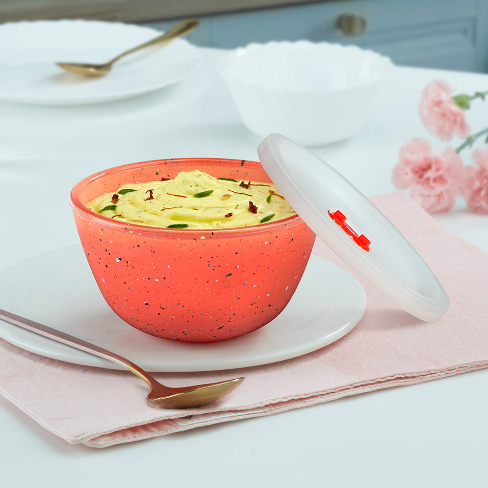 Colors Kube Pink Bowl with Lid