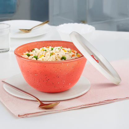 Colors Kube Pink Bowl with Lid