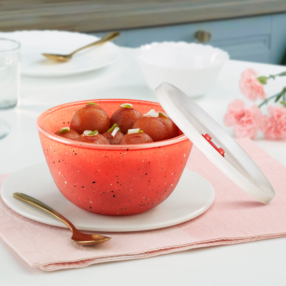 Colors Kube Pink Bowl with Lid