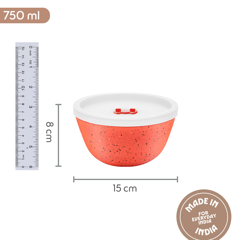 Colors Kube Pink Bowl with Lid