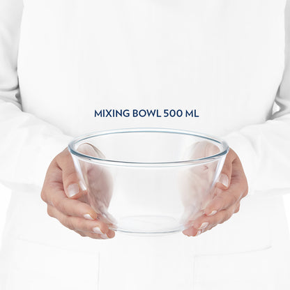 Borosil Mixing Bowl White Lid, Set of 2, 750 ml 750 ml x 2