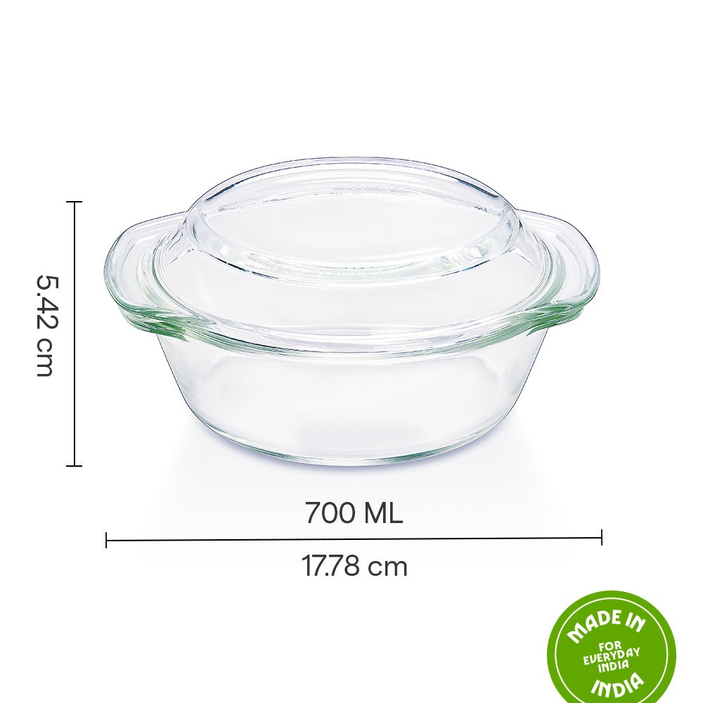 Borosil Round Casserole w Lid