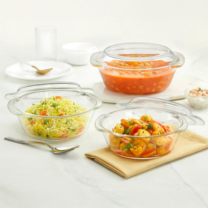 Borosil Round Casserole w Lid