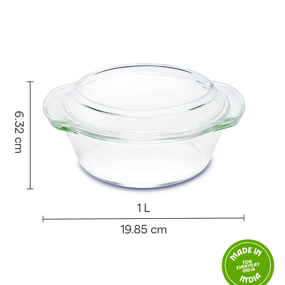 Borosil Round Casserole w Lid