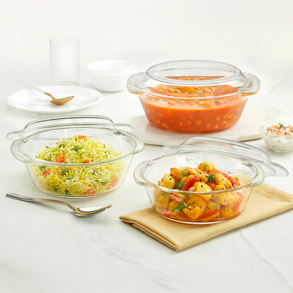 Borosil Round Casserole w Lid