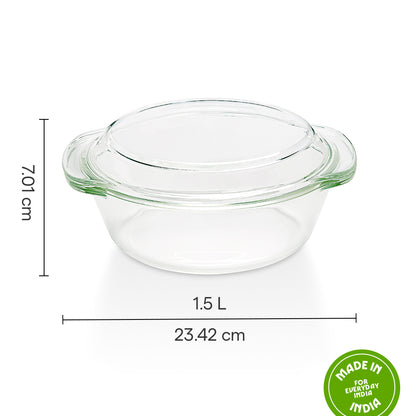 Borosil Round Casserole w Lid