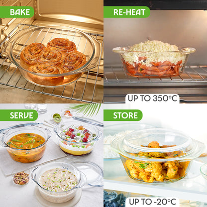 Borosil Round Casserole w Lid