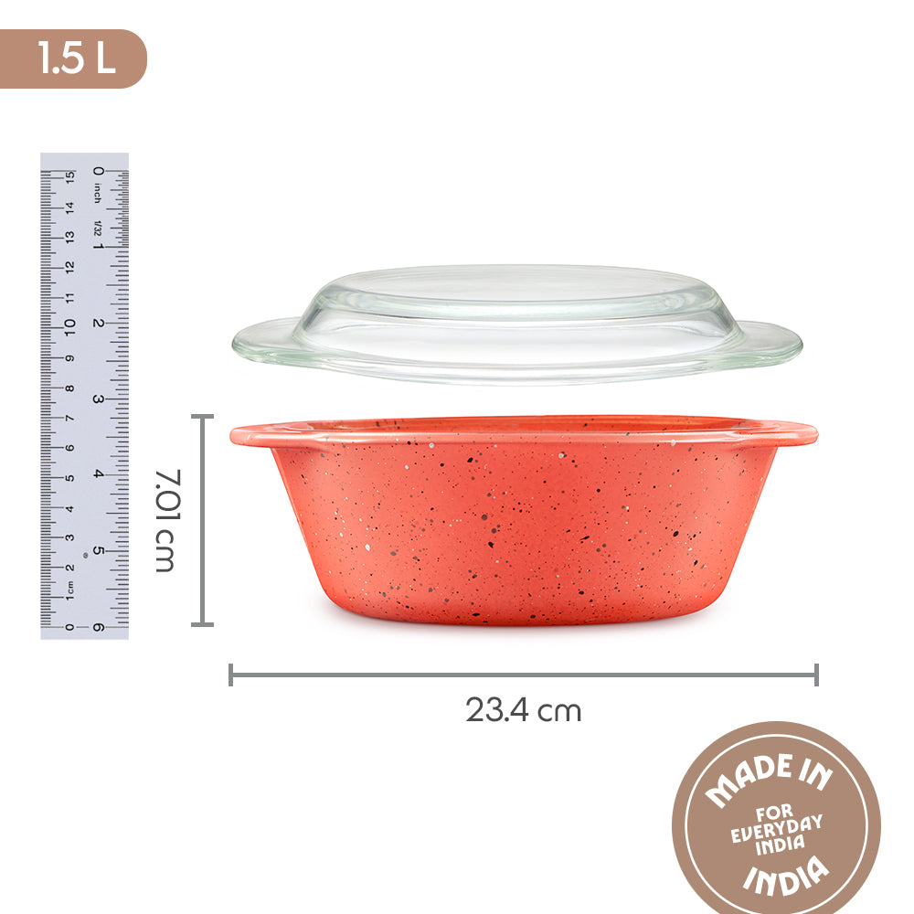 Colors Kube Pink Casserole with Lid