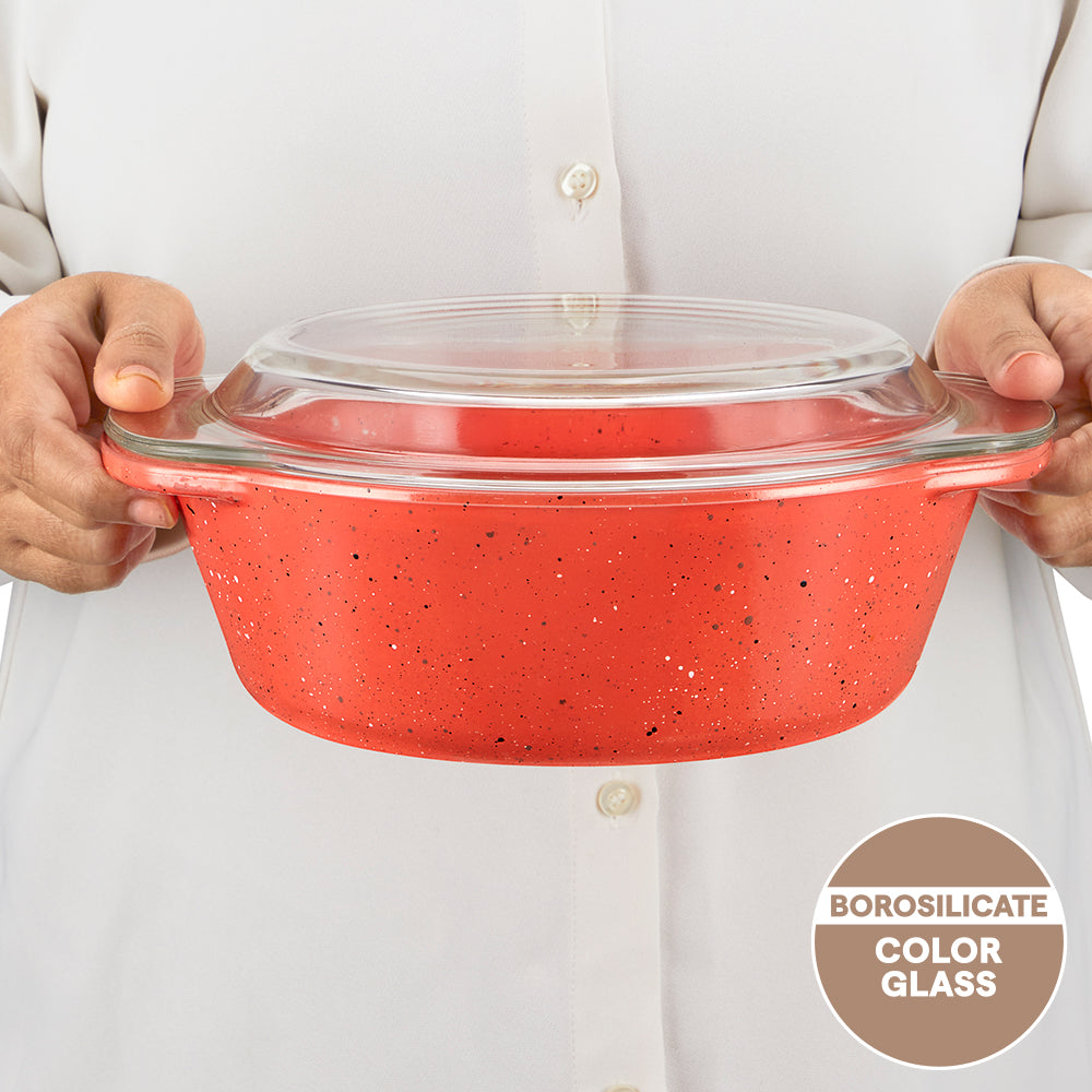 Colors Kube Pink Casserole with Lid