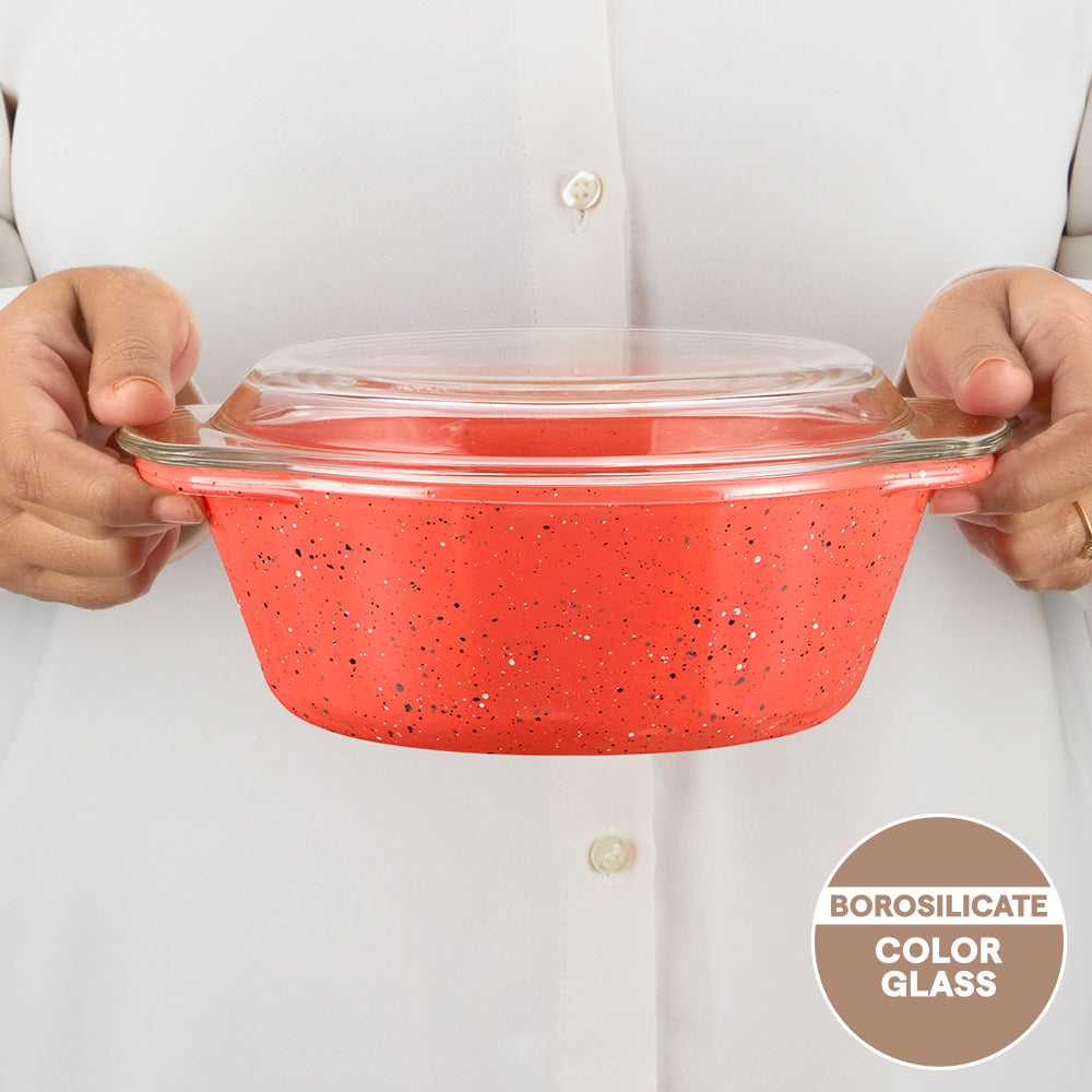 Colors Kube Pink Casserole with Lid